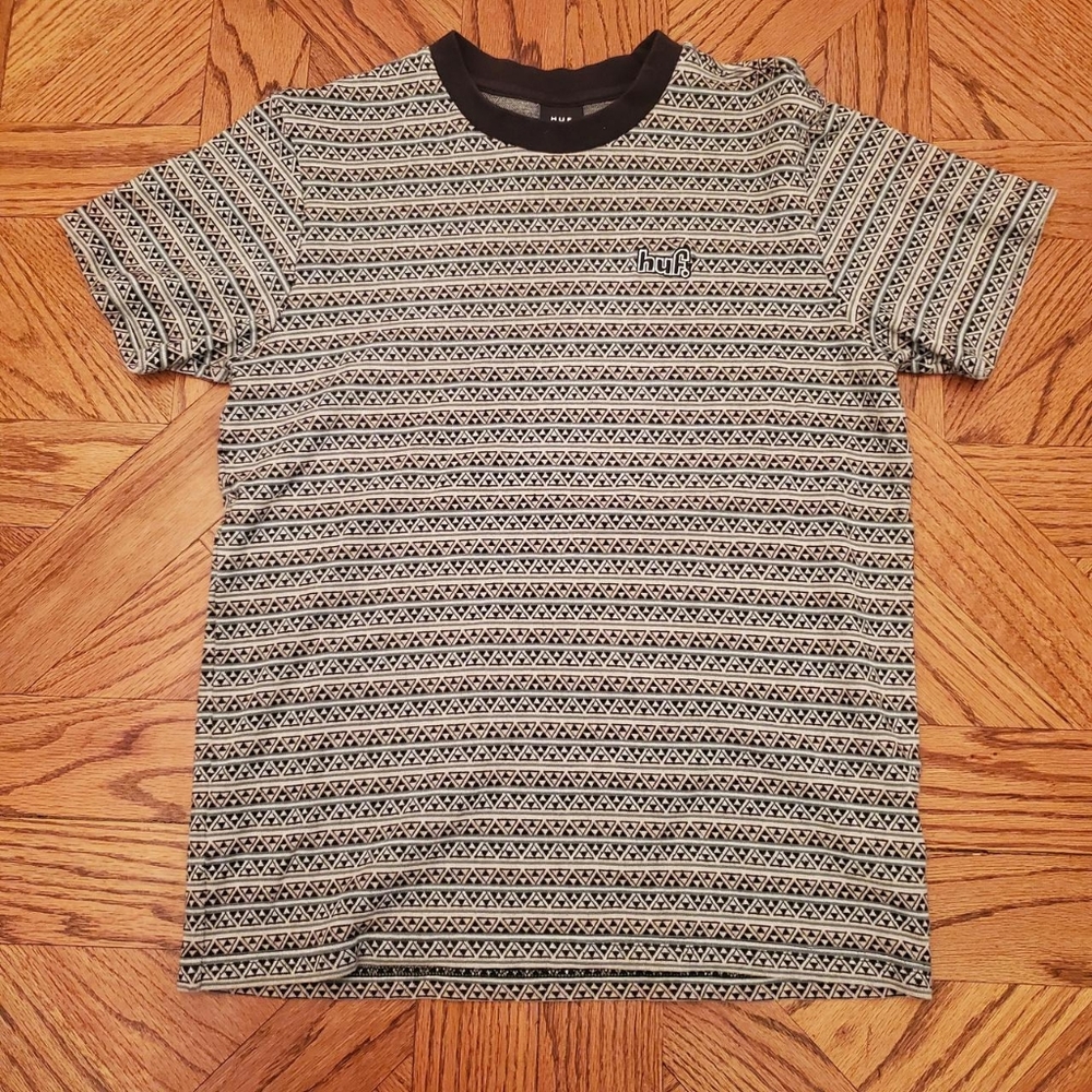 Huf Ringer Tee With Cool Triangle Pattern!! - image 1